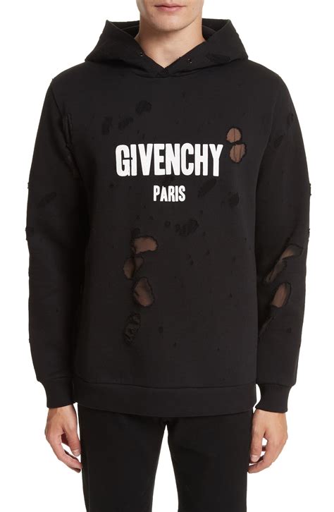 givenchy distressed hoodie real vs fake|givenchy men's destroyed hoodie.